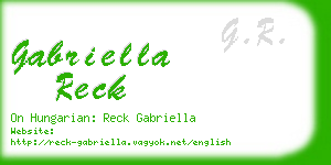 gabriella reck business card